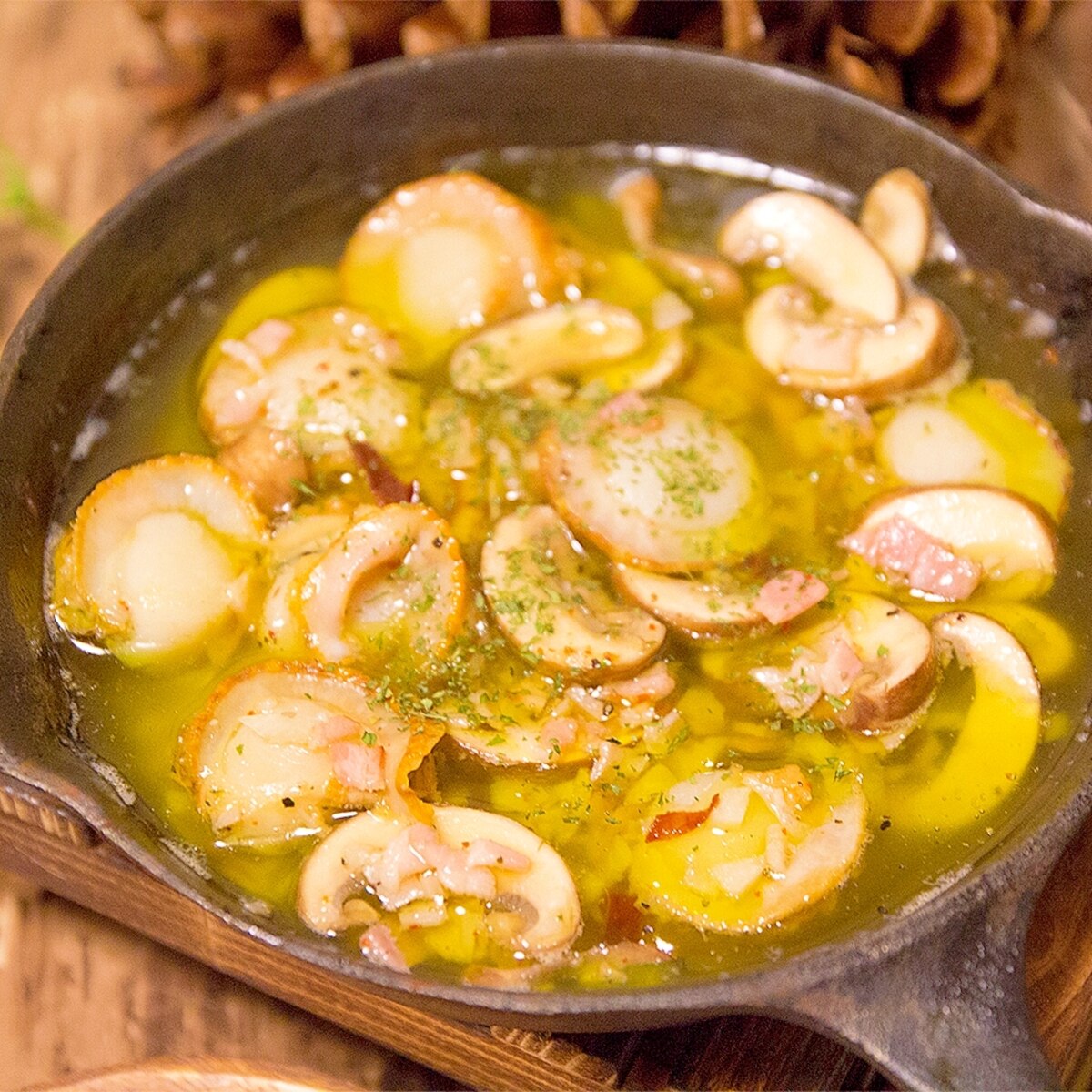 グツグツ楽しい ホタテとマッシュのアヒージョ レシピ 作り方 By 世界のマルシェ 楽天レシピ